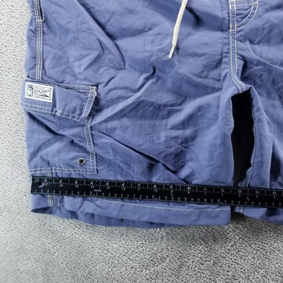 VTG Polo Ralph Lauren Swim Shorts Mens L Blue 9" Swim Trunks Drawstring Lined - Picture 11 of 13